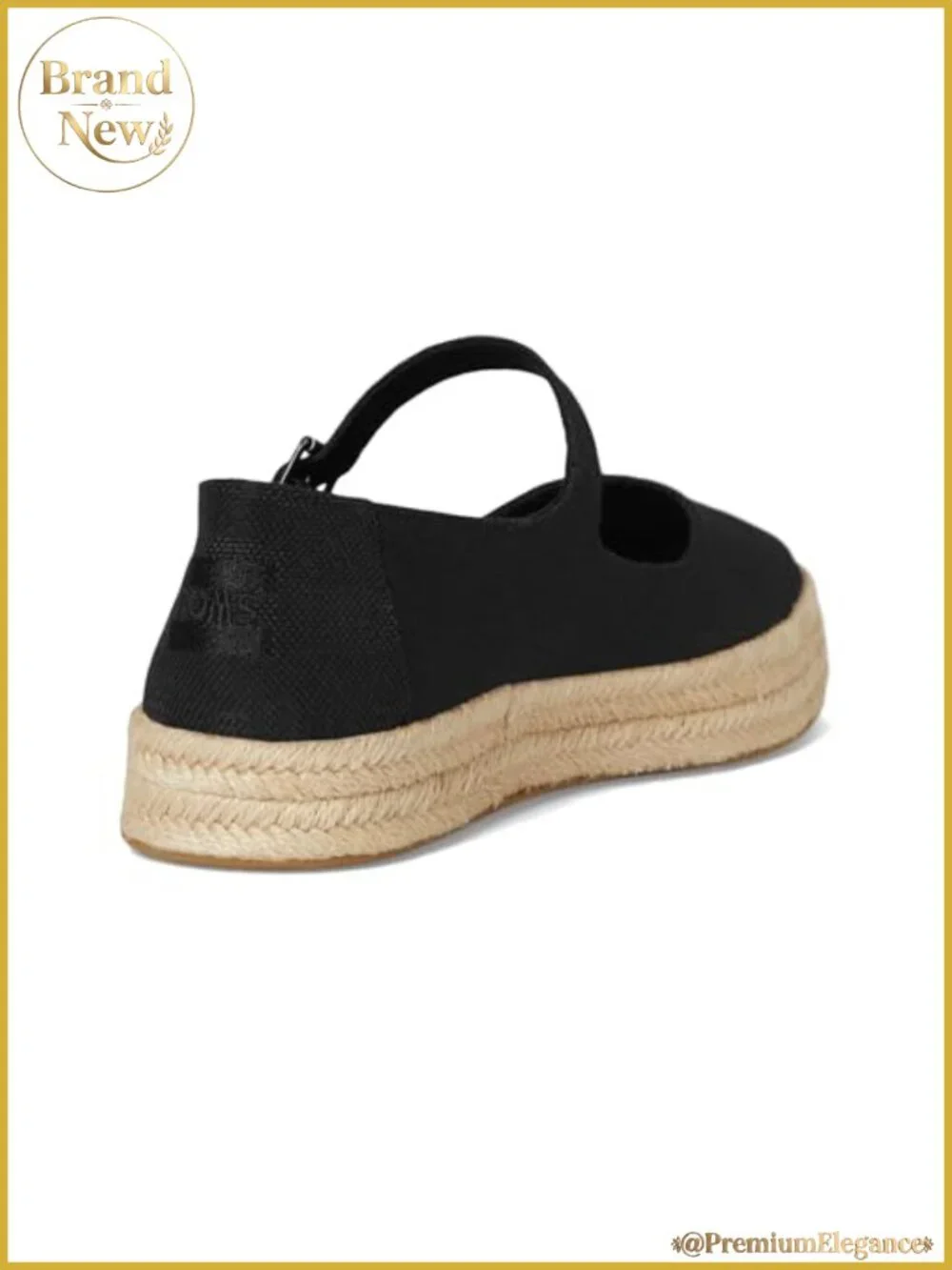 TOMS Carolina Mary Jane Canvas Espadrille Flatform with Foam Insole & Cushioned